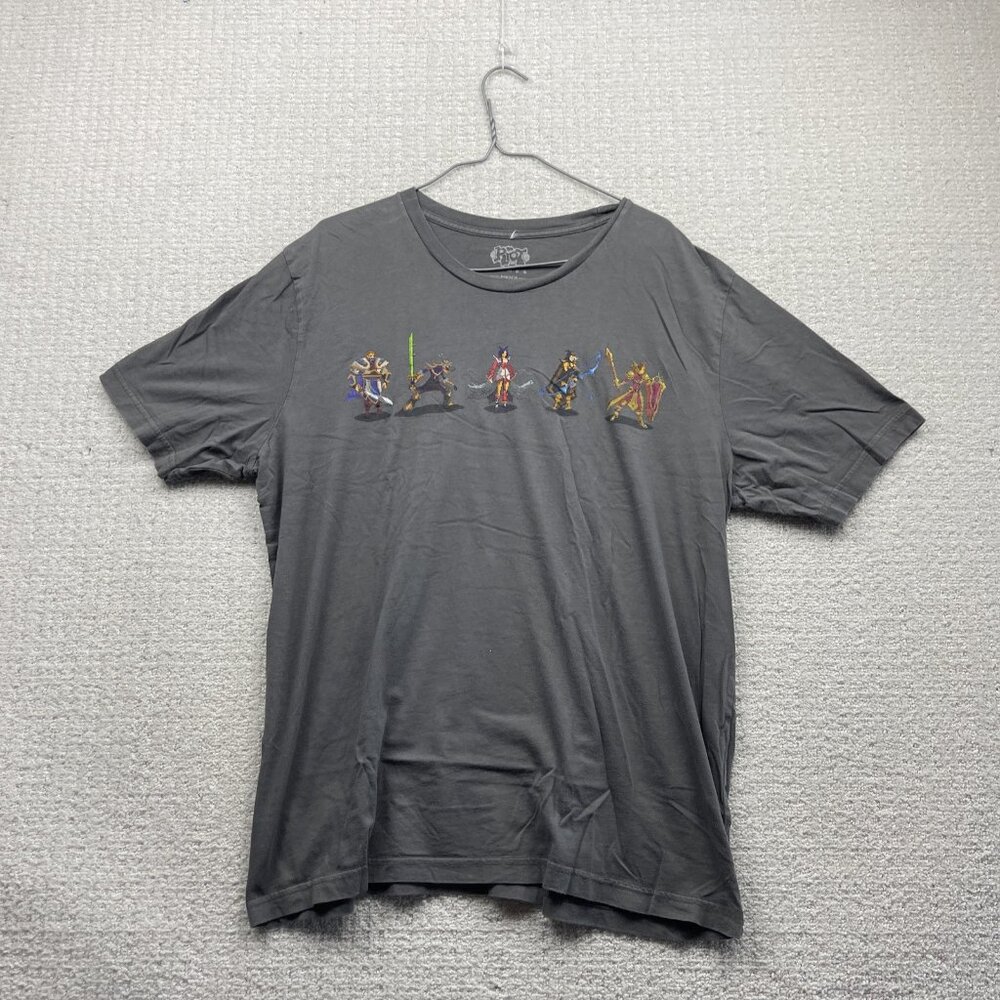 Y2K League Of Legends x Riot Games T-Shirt Men's 2XL Gaming Graphic Gray